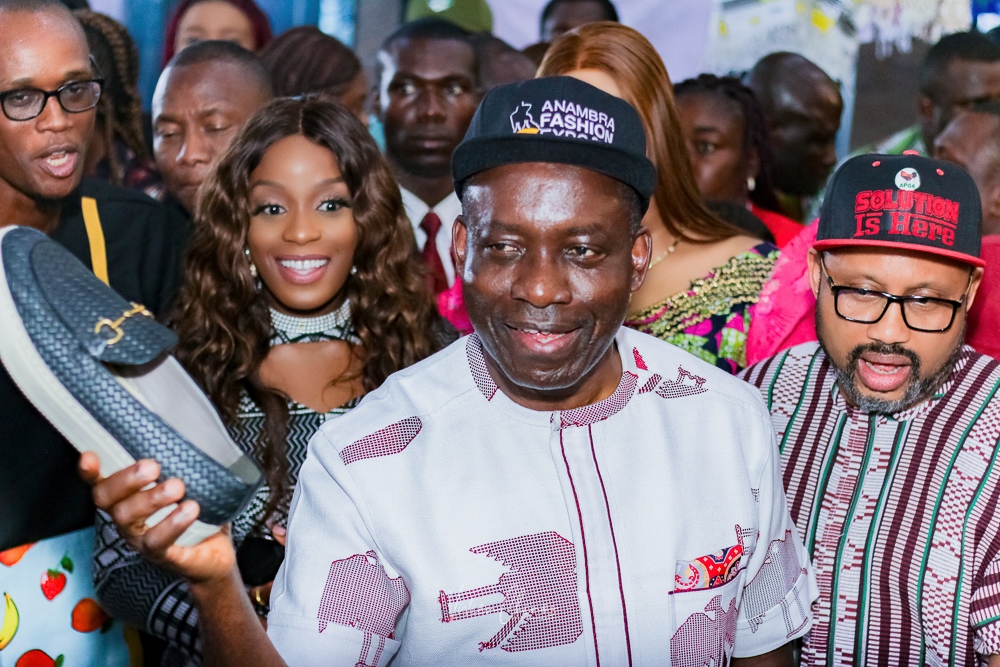 picture of His Excellency, Prof. Charles Soludo. Governor of Anambra State at Anambra Fashion Expo 2022.